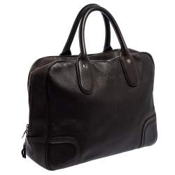 Pre Owned Louis Vuitton Marron Fonce Siwa Leather Soft Briefcase
