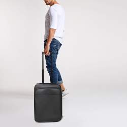 Pre Owned Louis Vuitton Black Taiga Leather Pegase Legere 55 Business Suitcase