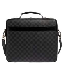 Pre Owned Louis Vuitton Damier Graphite Canvas Steeve Briefcase Bag
