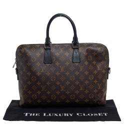 Pre Owned Louis Vuitton Monogram Macassar Canvas Porte-Documents Jour Bag
