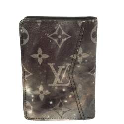 Pre Owned Louis Vuitton Grey Galaxy Monogram Canvas Multiple Bifold Wallet