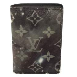 Pre Owned Louis Vuitton Grey Galaxy Monogram Canvas Multiple Bifold Wallet