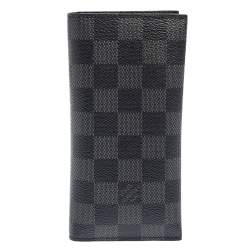 Pre Owned Louis Vuitton Damier Graphite Canvas Long Bifold Wallet