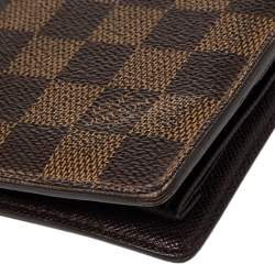 مملوكة مسبقًا محفظ ة لوي فيتون طية مزدوجة كانفاس مقوى دامييه أيبين