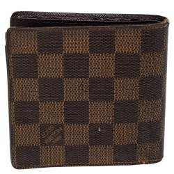 مملوكة مسبقًا محفظة لوي فيتون طية مزدوجة كانفاس مقوى دامييه أيبين