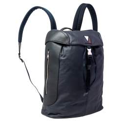 Louis Vuitton Navy Leather and Nylon V Line Pulse Backpack 