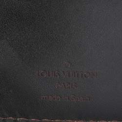 Pre Owned Louis Vuitton Dark Brown Utah Leather Bifold Wallet