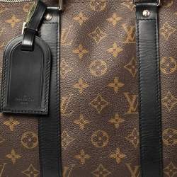 Pre Owned Louis Vuitton Monogram Macassar Canvas Keepall Bandouliere 45 Bag