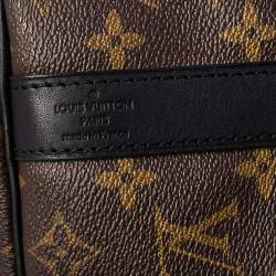 Pre Owned Louis Vuitton Monogram Macassar Canvas Keepall Bandouliere 45 Bag