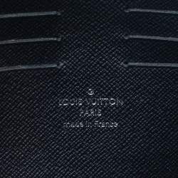 Pre Owned Louis Vuitton Black Taiga Leather Kasai Wristlet Bag