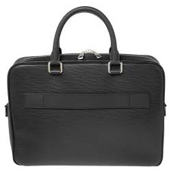 Pre Owned Louis Vuitton Black Epi Leather Porte Documents Business Briefcase