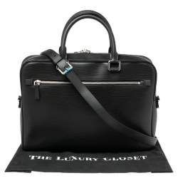 Pre Owned Louis Vuitton Black Epi Leather Porte Documents Business Briefcase