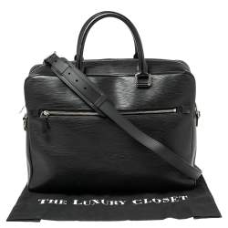 مملوكة مسبقًا Louis Vuitton Black Epi Leather Porte Documents Business Briefcase