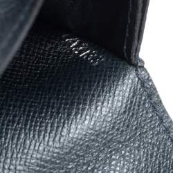 مملوكة مسبقًا محفظة طويلة لوى فيتون جلد تياغا أزرق كحلي  