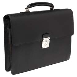 مملوكة مسبقًا حقيبة مستندات لوي فيتون روبوستو 1 جلد أيبي أسود مقسمة