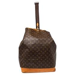 Lot - A Louis Vuitton leather and monogram canvas Sac Marin duffle