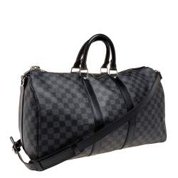Pre Owned Louis Vuitton Damier Graphite Canvas Keepall Bandouliere 45