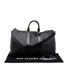Pre Owned Louis Vuitton Damier Graphite Canvas Keepall Bandouliere 45