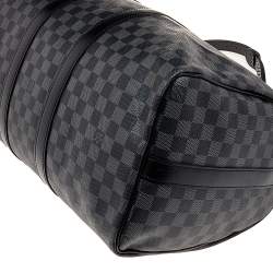 Pre Owned Louis Vuitton Damier Graphite Canvas Keepall Bandouliere 45
