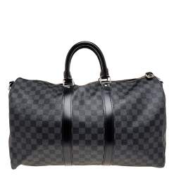 Pre Owned Louis Vuitton Damier Graphite Canvas Keepall Bandouliere 45