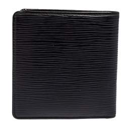 مملوكة مسبقًا محفظة لوي فيتون جلد إيبي أسود ثنائية الطية