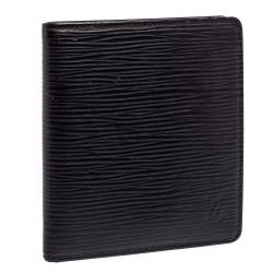 مملوكة مسبقًا محفظة لوي فيتون جلد إيبي أسود ثنائية الطية