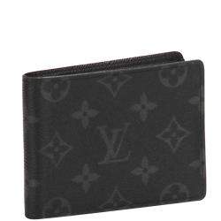 Pre Owned Louis Vuitton black Monogram canvas Eclipse Bifold Wallet