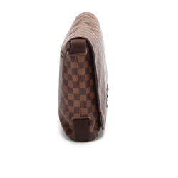 Pre Owned Louis Vuitton brown Damier Ebene canvas Brooklyn MM Bag