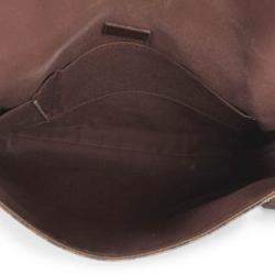 Pre Owned Louis Vuitton brown Damier Ebene canvas Brooklyn MM Bag