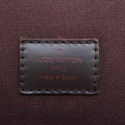 Pre Owned Louis Vuitton brown Damier Ebene canvas Brooklyn MM Bag