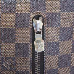 Pre Owned Louis Vuitton brown Damier Ebene canvas Brooklyn MM Bag