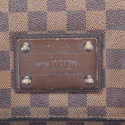 Pre Owned Louis Vuitton brown Damier Ebene canvas Brooklyn MM Bag