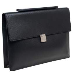 مملوكة مسبقًا حقيبة عمل لوي فيتون بورت دكومنت أنغارا جلد تاغيا أسود