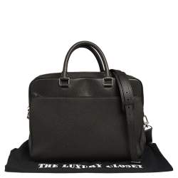 Pre Owned حقيبة مستندات لوي فيتون بورت ديكومينتس جلد تايغا بنفسجي رصاصي