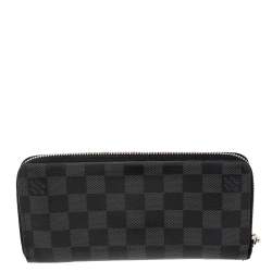 مملوكة مسبقًا Louis Vuitton Damier Graphite Canvas Zippy Vertical Wallet