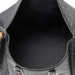 Pre Owned Louis Vuitton Monogram Eclipse Canvas Patchwork Keepall Bandouliere 50 Bag