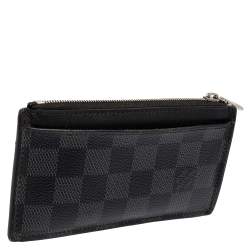 Pre Owned Louis Vuitton Damier Graphite Canvas Coin Card Holder