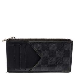 Pre Owned Louis Vuitton Damier Graphite Canvas Coin Card Holder
