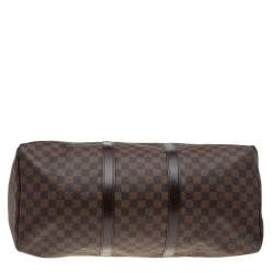 Louis Vuitton Damier Ebene Canvas Keepall 50 Bag