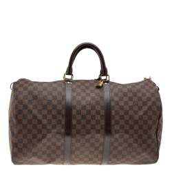 Louis Vuitton Damier Ebene Canvas Keepall 50 Bag