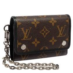 مملوكة مسبقًا Louis Vuitton Monogram Canvas Portfolio Tri-fold Chain Macassar Wallet