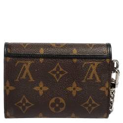 مملوكة مسبقًا Louis Vuitton Monogram Canvas Portfolio Tri-fold Chain Macassar Wallet
