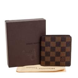 Pre Owned Louis Vuitton Damier Ebene Canvas Multiple Wallet