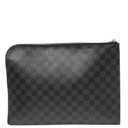 Pre Owned Louis Vuitton Damier Graphite Canvas Pochette Jour GM