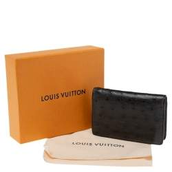 مملوكة مسبقًا Louis Vuitton Grey Ostrich Pocket Organizer