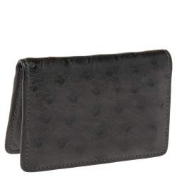 مملوكة مسبقًا Louis Vuitton Grey Ostrich Pocket Organizer