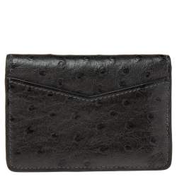 مملوكة مسبقًا Louis Vuitton Grey Ostrich Pocket Organizer