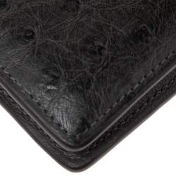 مملوكة مسبقًا Louis Vuitton Grey Ostrich Pocket Organizer