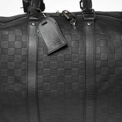 Pre Owned Louis Vuitton Damier Infini Leather Keepall Bandouliere 55 Bag