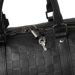 Pre Owned Louis Vuitton Damier Infini Leather Keepall Bandouliere 55 Bag